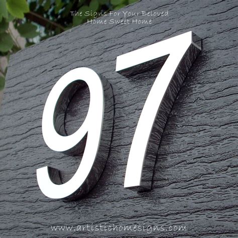 White Metal House Numbers 